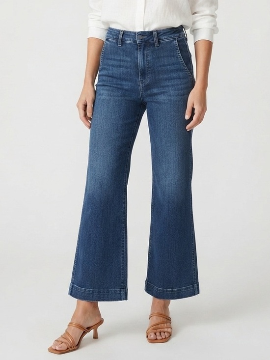 J. Crew Denim - J. Crew High-Rise Trouser Flare Denim Jeans Size 25 Dark Wash